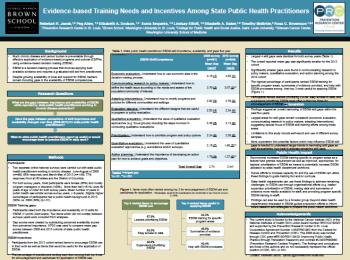 Evidence-based training needs and incentives among state public health practitioners